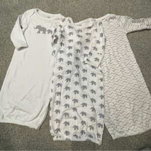 Touched by Nature Neutral Elephant Print Sleep Sacks for Kids - Pack of 3